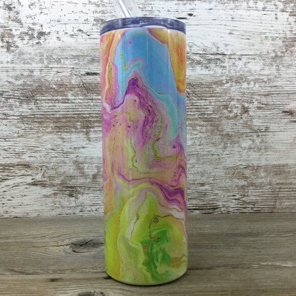 Once I Get an Attitude 20 oz Skinny Tumbler with Lid and Straw - Picture 4 of 6